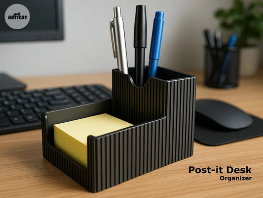 Post-it Desk Organizer – Sticky Note & Pen Holder | Aestia 3D