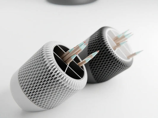 Modern Japandi Desk Organizer – Minimalist Pen & Office Holder | Aestia 3D