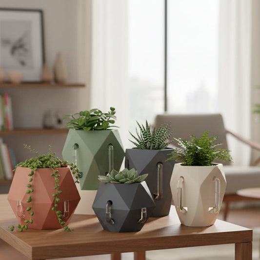 GeoGrow Self-Watering Planter – Modern Edition