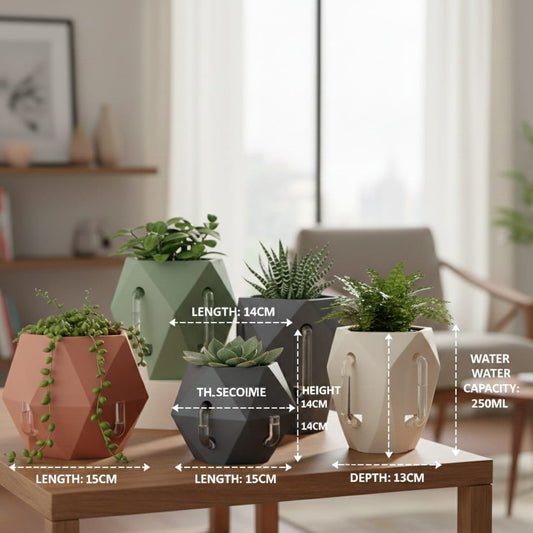 GeoGrow Self-Watering Planter – Modern Edition