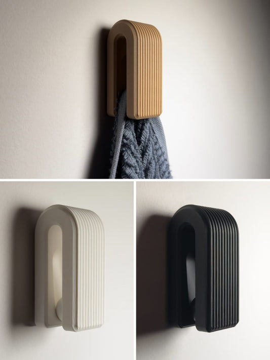 Minimalist 3D Printed Wall Hook – Modern Multipurpose Wall Hanger | Aestia 3D