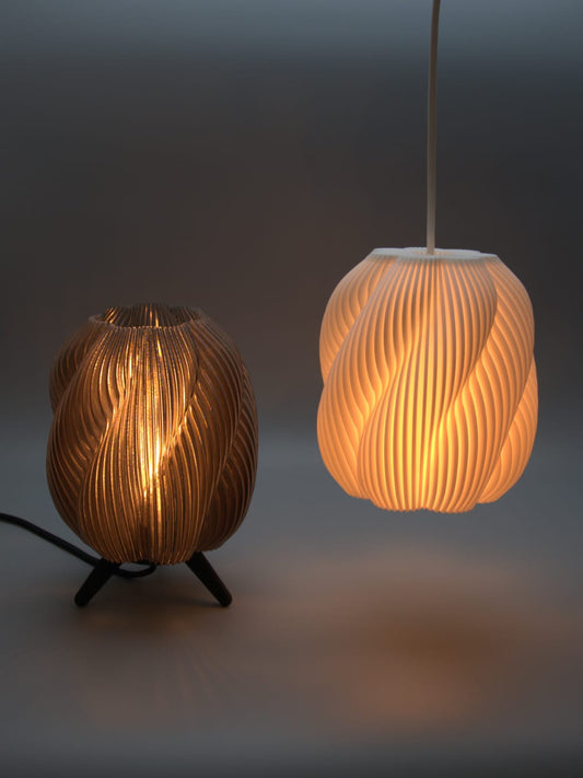 Modern Spiral Ambient Lamp – 3D Printed Decorative Light