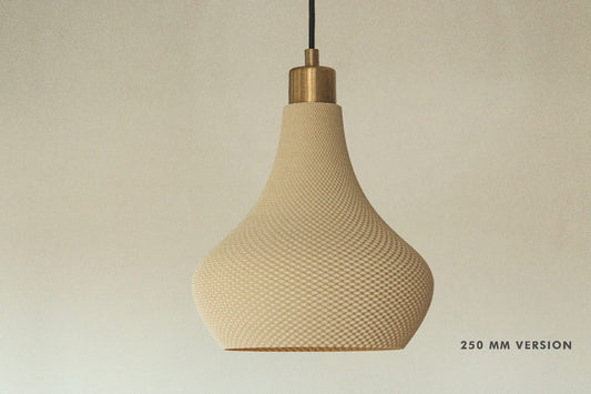 Organic Ripple Pendant Lamp – Modern 3D Printed Hanging Light | Aestia 3D