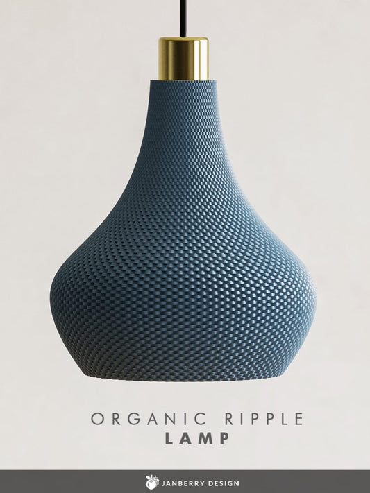 Organic Ripple Pendant Lamp – Modern 3D Printed Hanging Light | Aestia 3D