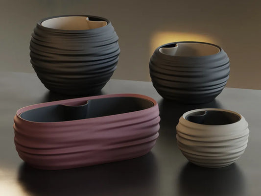 Japandi Wabi-Sabi Self-Watering Planter Pots – Modern Minimal Indoor Plant Pots